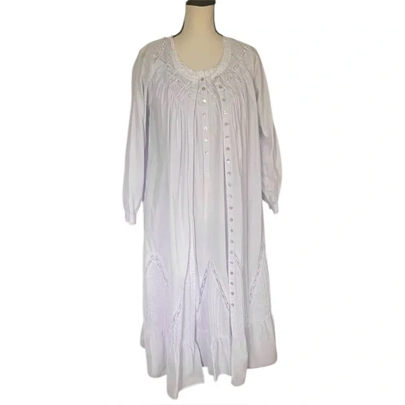 VTG. Eileen West Moonlight Sonata Pale Lavender Long Nightgown & Robe. PS. - Picture 3 of 16